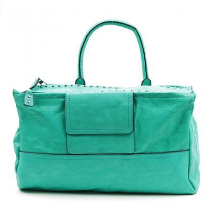 Scuba Blue Handbag. Green Teal Handbag.