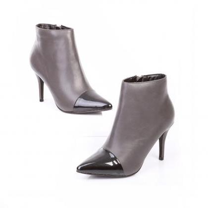 Grey High Heel Boots. Glacier Gray ..