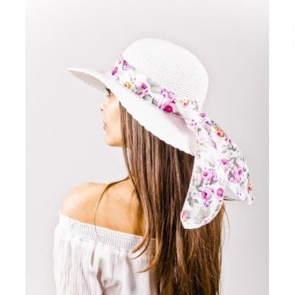 Summer White Straw Woman Hat