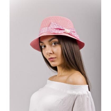 Summer Pink Straw Woman Hat