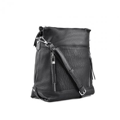 Leather Tote. Black Handbag. Leathe..