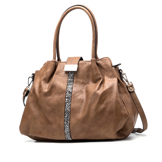 Taupe Leather Satchel. Taupe Handbag. Taupe Purse. Beige Leather Handbag.