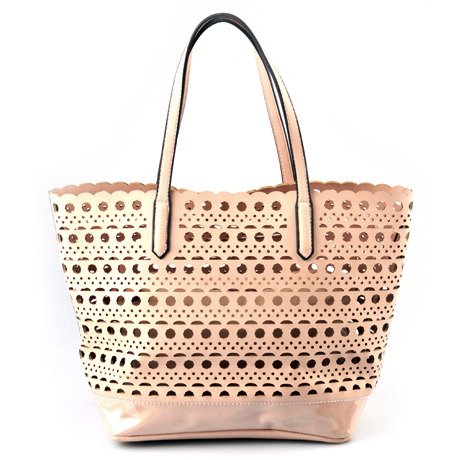 Pale Coral Leather Handbag. Strawberry Ice Beige Handbag. Pastel Handbag. Beige Satchel. Pale Pink Hobo. Beige Purse.