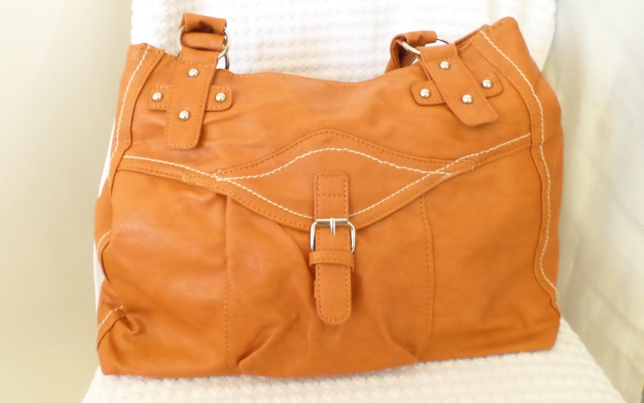 Tan Leather Tote. Leather Satchel. Brown Handbag. Tan Hobo. Brown Purse. Caramel Brown Leather Handbag.